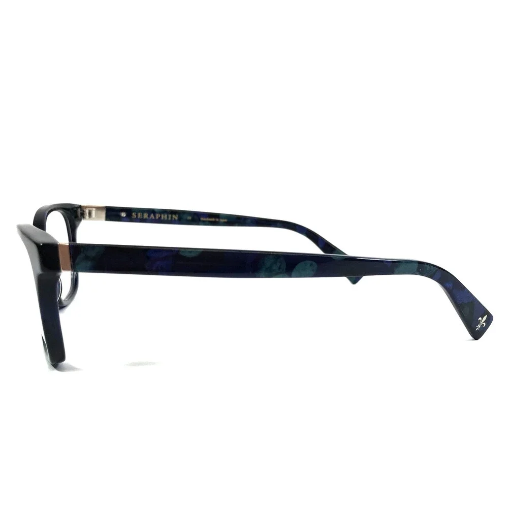 Seraphin Eyeglasses Frames REGENCY/8695 Blue Stone Green Black 52-17-145
